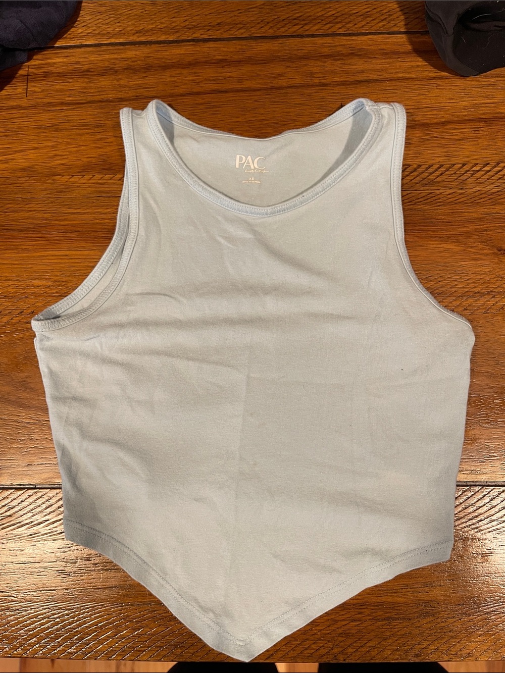 PacSun Women's Pale Blue Point Hem Tank Top